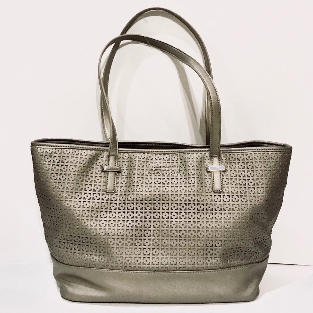 💥 Kenneth Cole Metallic Pewter Tote